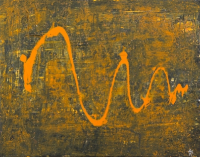 Orange Wave 48 x 36 cm Acrylic 2012